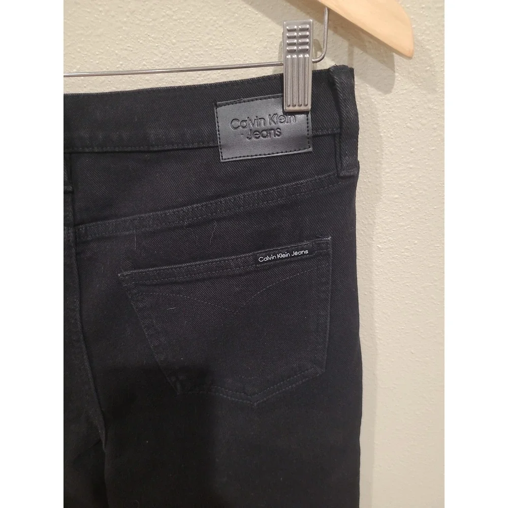 Calvin Klein Women SZ 10 Straight leg Black Jean Stretch classic 5 pocket casual